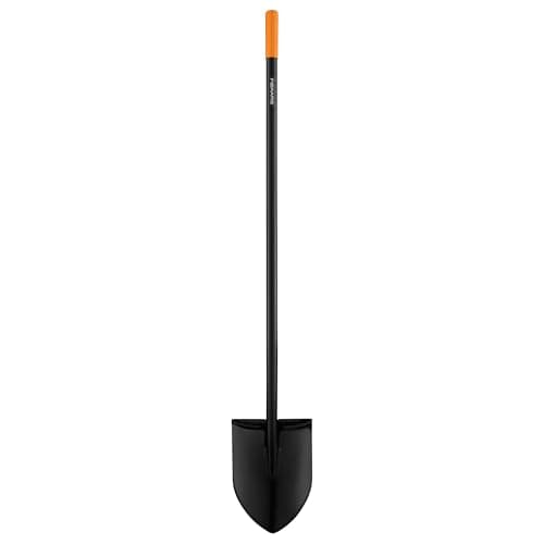 Fiskars Garden Shovel for Digging, Heavy Duty Steel Gardening Tool with Straight Handle
