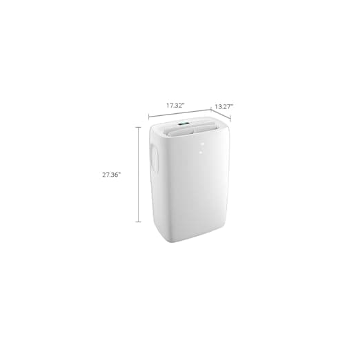 LG 7,000 BTU (DOE) 10,000 BTU (ASHRAE) Portable Air Conditioner, 115V, Cools 300 Sq.Ft. (12' x 25' Room Size), Quiet Operation, LCD Remote Control, and Window Installation Kit, White 8