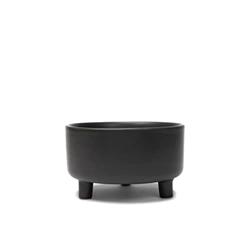 Waggo Uplift Ceramic Dog Bowl for Small Medium and Large Breeds - Heavyweight and Durable Pet Food and Water Dish Crock, Dishwasher Safe, Modern, Elevated Feeder (Black, Large) 8