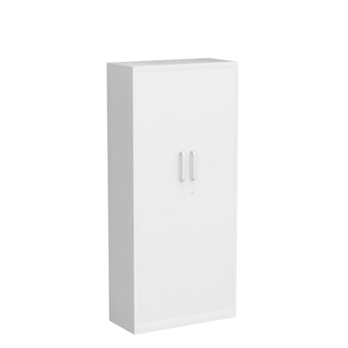 Yizosh Metal Garage Storage Cabinet with 2 Doors and 5 Adjustable Shelves - 71" Steel Lockable File Cabinet,Locking Tool Cabinets for Office,Home,Garage,Gym,School (White) 5