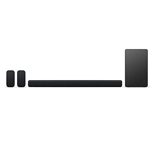 TCL 5.1ch Sound Bar with Wireless Subwoofer (Q6510, 2023 - Model), Dolby Audio, DTS Virtual:X, 430W, Built-in Center Channel Speaker, 2 Rear Surround Sound Speakers, Wall Mount / HDMI cable included 12