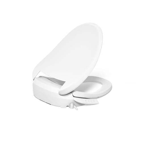 Kohler PureWash E525 Elongated Heated Bidet Toilet Seat, White, Warm Water, Quiet-Close Lid, Self-Cleaning Wand, Adjustable Water Pressure, Side Panel Controls, Easy Installation Bidet Attachment 10