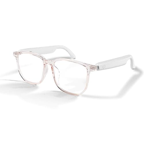 Piluyaa Smart Glasses Bluetooth Audio Sunglasses for Men Women with Dual Stereo Speakers, Open Ear Music &HD Calling, Touch &Voice Assistant, UV Protection——Transparent