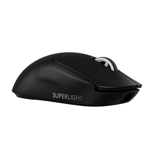 Logitech G PRO X Superlight 2 Wireless Gaming Mouse, 60g Pro-Grade with 5 Programmable Buttons, 44k DPI Sensor, 8kHz Report Rate, USB-C Charging for PC/Mac - Black