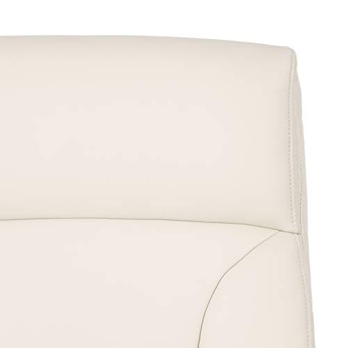 Amazon Basics Executive Desk Chair with Easy Assembly, Adjustable Height, 275lb Capacity, Oversized Cushion, 29.13"D x 25.2"W x 43.11"H, Ivory Bonded Leather 6