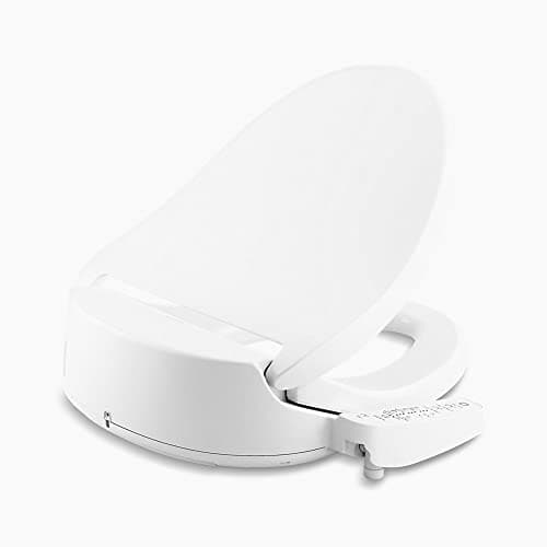 Kohler PureWash E580 Round Bidet Toilet Seat, White, Quiet-Close Lid Prevents Slamming, Self-Cleaning Wand, Adjustable Water Pressure with Multiple Cleansing Options