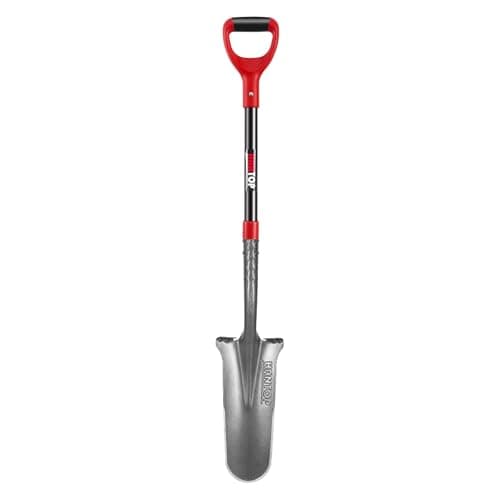 HANTOP Drain Spade with Fiberglass Handle Root Saw Spades Garden Shovel for Digging,Trenching,44 inches
