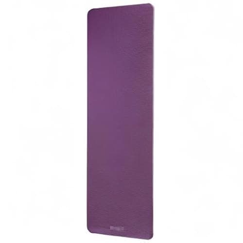 Gaiam Essentials Thick Yoga Mat Fitness & Exercise Mat with Easy-Cinch Carrier Strap, Purple, 72"L X 24"W X 2/5 Inch Thick, 10mm 11