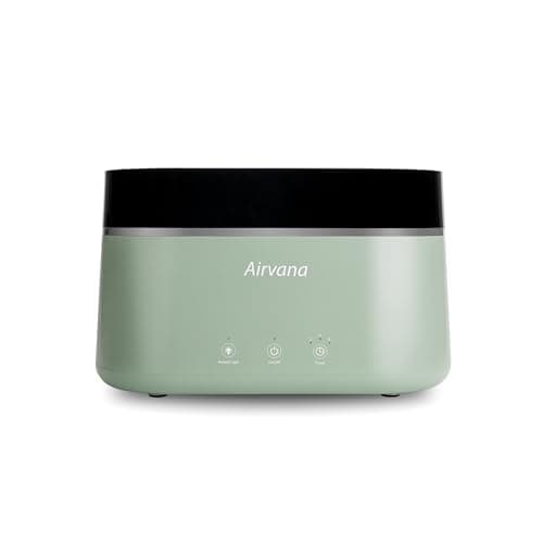Airvana AquaFlame Ultrasonic Humidifier (.75L / .20 Gal) - Vibration Technology Humidifier with Essential Oil Diffuser – Tabletop Design for Personal Use, Dorm Rooms, & Desks - Sage