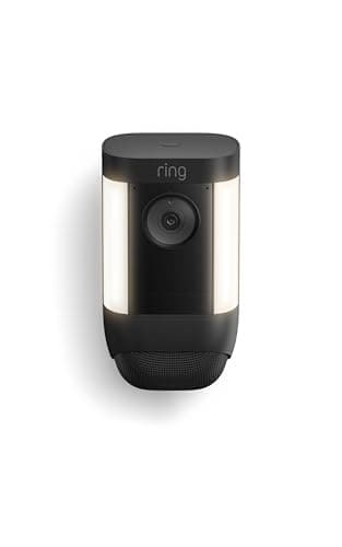 Ring Spotlight Cam Pro, Battery, Home or business security, Retinal 2K Video, Color Night Vision and Two-Way Talk with Audio+, Black