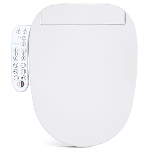 Aquonderful Elongated Smart Bidet Toilet Seat, Electric Smart Heated Seat with Slow Closes, Warm Water, Dryer, Vortex Wash, Rear and Front Wash, Night Light, White, 208 (Elongated)