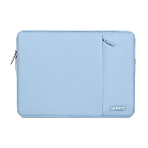 MOSISO Laptop Case 13.3 inch, 13-13.3 inch Laptop Sleeve Compatible with MacBook Air/Pro 13/Pro 14 M5 M4 M3 M2 M1, HP Dell ASUS Lenovo,Polyester Vertical Computer Sleeve Bag with Pocket, Air Blue