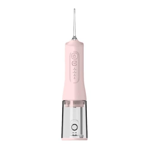 Water Flosser, Rechargeable 300ML IPX7 Waterproof Cordless Portable Oral Irrigator - Pink
