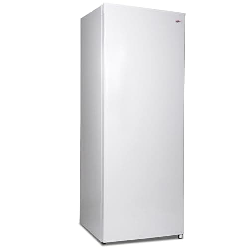 Koolatron Upright freezer - 4 Fixed Grid Shelves, Garage Ready, Meat Storage, Manual Defrost, Space Saving, Congelador For Home, Apartment, Basement, Dorm, Room, 7 Cubic Feet Capacity, White