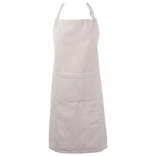 DII 100% Cotton Solid Chambray Kitchen Set, Chef Apron, Natural, 1 Piece