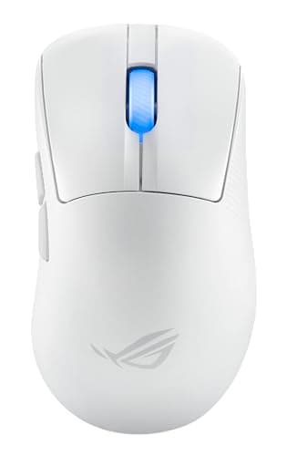 ASUS ROG Keris II Ace Wireless Gaming Mouse – Right-Handed Ergonomic, 54g, Tri-Mode Connectivity, 42K DPI, up to 107Hr Battery, PC/Mac Support - White