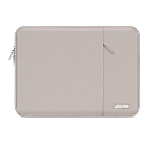 MOSISO Laptop Case 13.3 inch, 13-13.3 inch Laptop Sleeve Compatible with MacBook Air/Pro 13/Pro 14 M5 M4 M3 M2 M1, HP Dell ASUS Lenovo,Polyester Vertical Computer Sleeve Bag with Pocket, Stone Gray