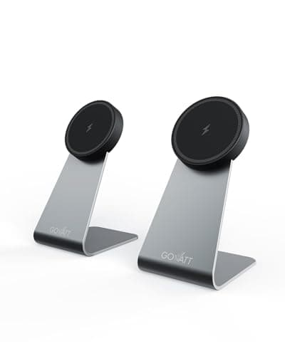 GOWATT Magnetic Charger Stand 15W Fast Charging Magnetic Charger, Wireless Charging Stand Compatible for iPhone 16 15 14 13 12 Series and Airpods (2 Pack)