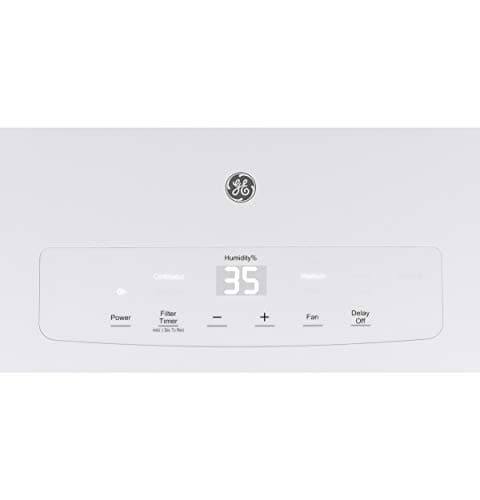 GE Energy Star Portable Dehumidifier 35 Pint, Perfect for Bedroom, Basement & Garage, Ideal for High Humidity Areas, Complete with Empty Bucket Alarm, Clean Filter Alert & LED Digital Controls, White 8