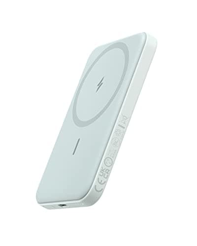 Anker 621 Magnetic Portable Charger (MagGo), 5,000mAh Wireless Power Bank with USB-C Cable, Magsafe-Compatible Battery Pack for iPhone 16/15/14/13/12 Series