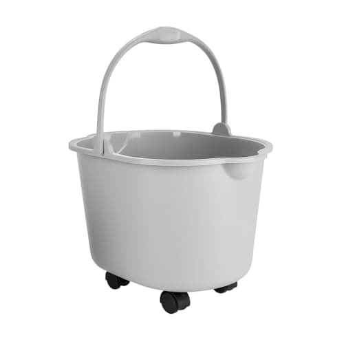 10pcs Rolling Mop Bucket with 360° Swivel Wheels, 20 Quart Heavy Duty Plastic for Large Cleaning Jobs, Fits Most Mops and Brushes, Commercial and Home Use. Compatible with GAVORA
