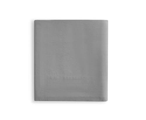 Linen Closet Fitted Sheet – 100% Cotton Percale, Cool & Crisp, Brushed for Softness, Deep Pocket Fits Mattresses up to 17", Breathable, Durable, Easy Care, 1-Piece Bottom Sheet, Queen Size, Dark Gray