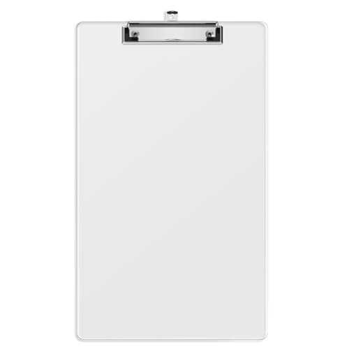 Macroclo Legal Size Clipboard, Clear 8.5 x 14 Clip Boards for Lawers, Low Profile Clip, Writing Board, Size 9 x 15 in, Office & School Supply