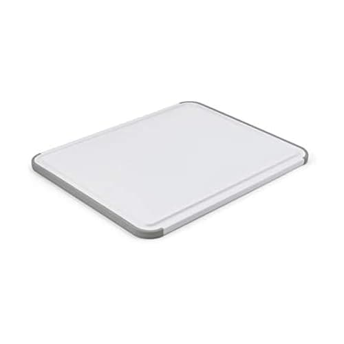 KitchenAid Classic Cutting Board with Perimeter Trench and Non Slip Edges, Dishwasher Safe, 11 inch x 14 inch, White and Gray