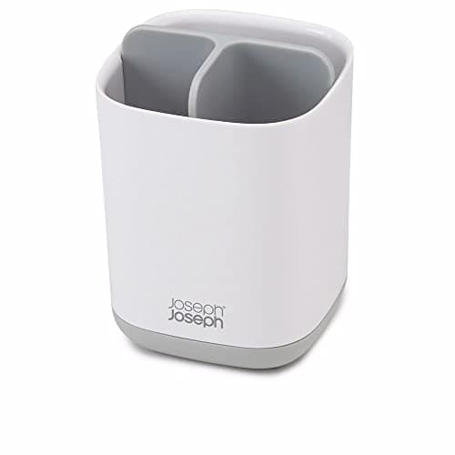 Joseph Joseph Easy-Store - Compact Toothbrush Holder Caddy Bathroom Storage , Grey/White, Regular