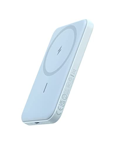 Anker 621 Magnetic Portable Charger (MagGo), 5,000mAh Wireless Power Bank with USB-C Cable, Magsafe-Compatible Battery Pack for iPhone 16/15/14/13/12 Series