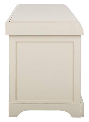 Safavieh American Homes Collection Lonan Grey and White Wicker Storage Bench 9