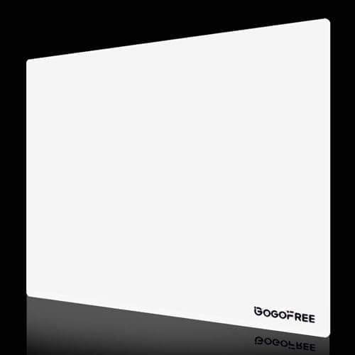 Glass Mousepad with Hard Surface for Gaming, Ultra Smooth Mouse Mat, Water-Resistant Large Mouse Pad Precision Speed Control for Esport Games/Office, White XL(15.7’’×19.6’’)