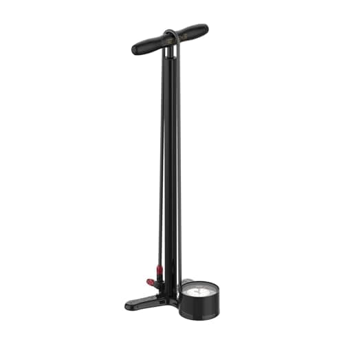 LEZYNE Classic Floor Drive 3.5 Bike Pump – High Pressure 220 PSI Floor Bicycle Pump with Gauge for Road & Track Bikes – Presta & Schrader Valve, Metallic Black