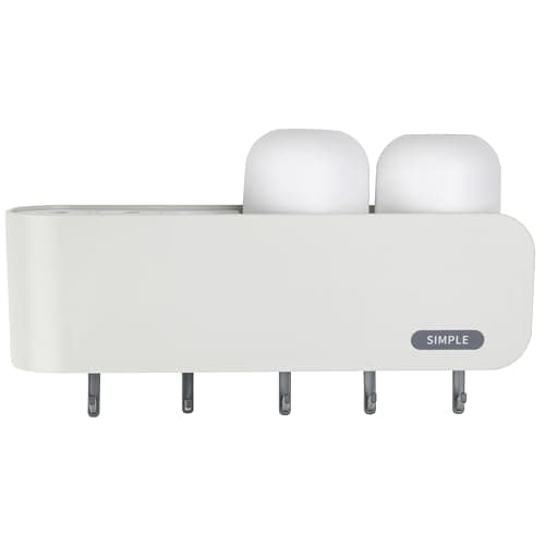 Whole Housewares Toothbrush Holder - Wall-Mounted Bathroom Accessories Organizer with Hooks and Shelves - Space-Saving Bathroom Wall Organizer for Toothbrushes, Toothpaste, Razor and More - Gray