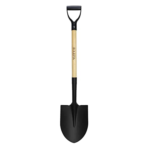 KOLEIYA 41 Inch Round Point Shovel for Digging,Heavy Duty Garden Shovel with D-Handle,Wooden Handle,Ideal for Gardening,Landscaping,Beach,and Snow Removal 9