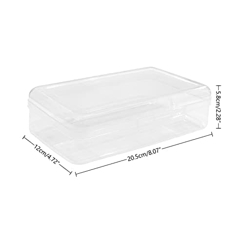 Ykimok Large Capacity Clear Pencil Case, Plastic Pencil Boxes Stackable Design, Supply Boxes for Kids Boys School Classroom,1 Pack 2