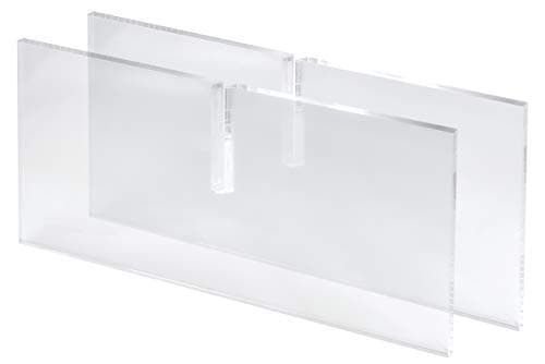 Red Co. Transparent Clear Acrylic Book Holder 2 Piece Reading Stand for Open and Closed Books, Magazines, Textbooks 6" x 11" x 6" 6