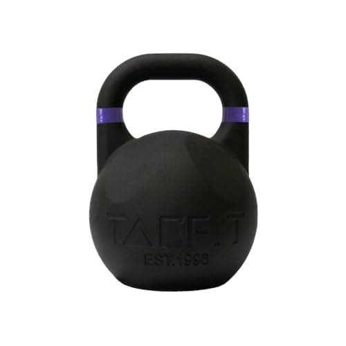 TACFIT Competition Kettlebell (Powder Coated) w Grooves - 33mm Handle for Fitness, Exercise, Strength Training and Weightlifting… (20) 7