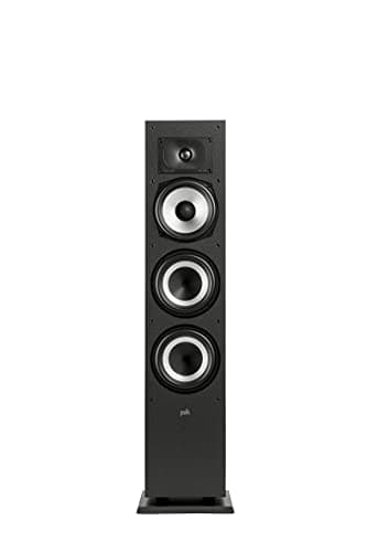 Polk Monitor XT60 Tower Speaker - Hi-Res Audio Certified, Dolby Atmos, DTS:X & Auro 3D Compatible, 1" Tweeter, 6.5" Dynamically Balanced Woofer, (2) 6.5" Passive Radiators (Single, Midnight Black) 8