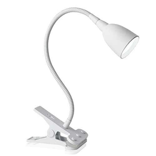 Newhouse Lighting NHCLP-OL-WH Olivia Dimmable and Color Temperature Changing Clamp Light Desk Lamp White