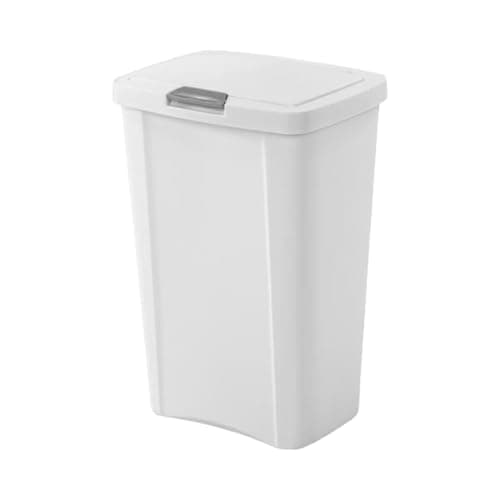 STERILITE 10458004 Touch Can, White, 13 Gallon