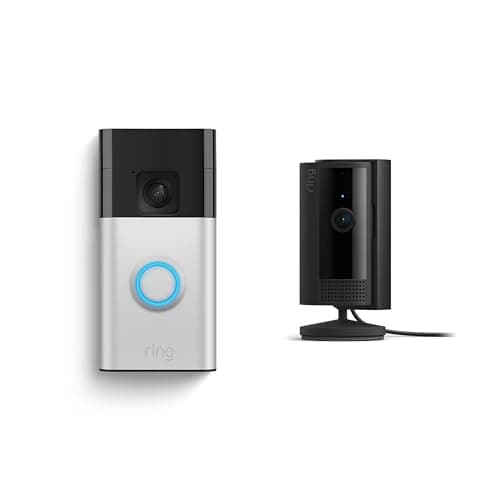 Ring Battery Doorbell with Ring Indoor Cam 2nd Gen (Black)