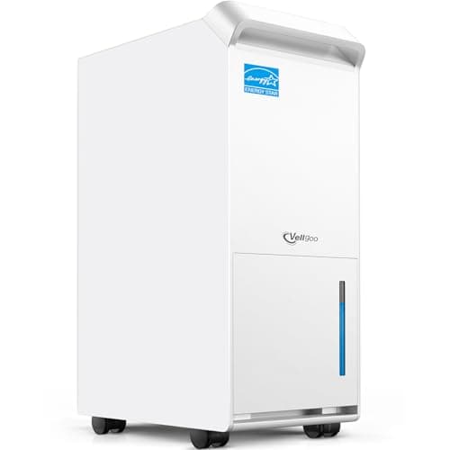 4,500 Sq.Ft Most Efficient Energy Star 2025 Dehumidifier,Vellgoo Max 70 Pint/D (Standard 56 Pint/D) Dehumidifier for Basement with Drain Hose, Smart Humidity Control, for Home, Bathroom, Garage