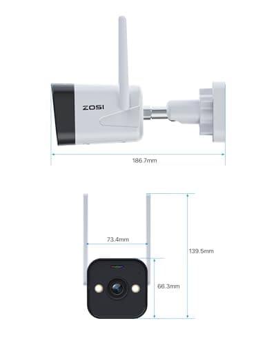 ZOSI Outdoor Security Camera,4MP Plug-in WiFi Cam with Spotlight Sound Alarm,Color Night Vision,2 Way Audio,Person Vehicle Detection,IP66 Weatherproof,Memory Card&Cloud Storage,for Home Surveillance 8