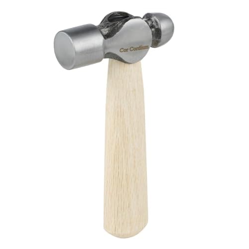 Ball Peen Hammer with Steel Hammer Head and Wood Short Handle, 12 OZ Small Hammer for Metalworking & Home 6