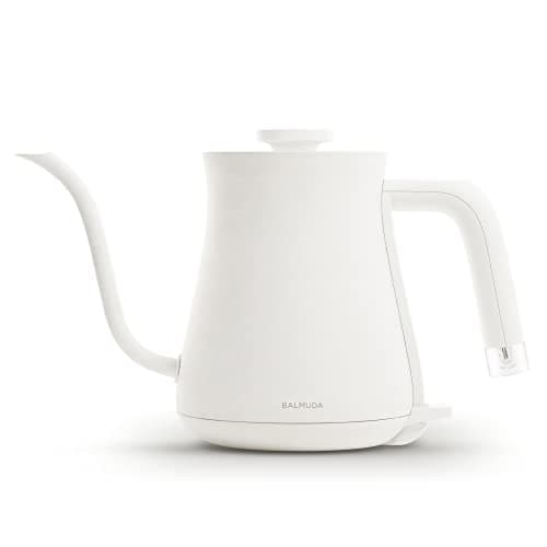 BALMUDA The Kettle | Electric Gooseneck Kettle | Lightweight | Stainless Steel | 0.6L (20fl oz) Capacity | Neon Light Indicator | Perfect for Tea and Coffee | US Version | White