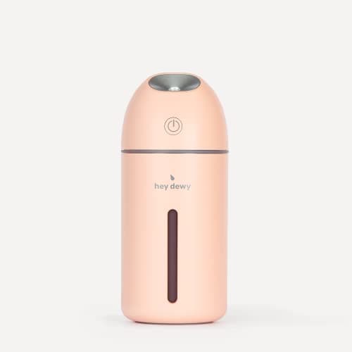 Hey Dewy Wireless, Rechargeable, Self-Care, Skin-Nourishing, Hydrating, Portable Cool Mist Humidifier (Blush)