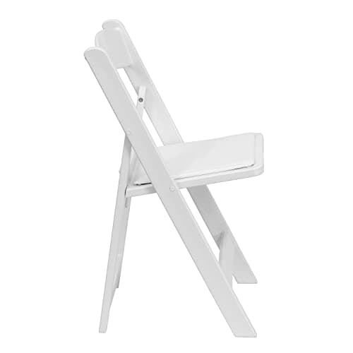 Flash Furniture Hercules™ Series Folding Chair - White Resin - 1000LB Weight Capacity Comfortable Event Chair - Light Weight Folding Chair 15