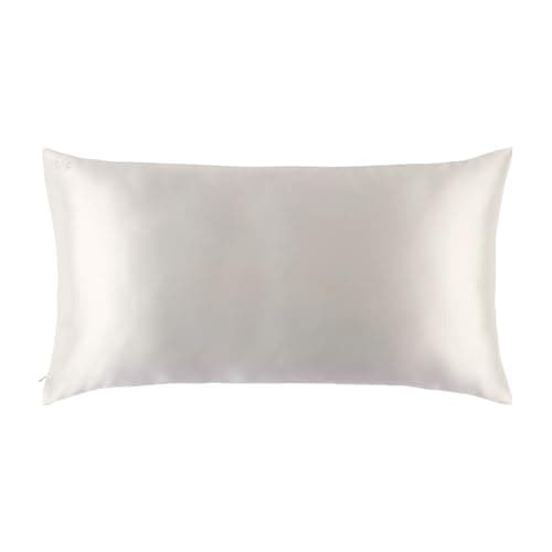 slip King Pure Silk Pillow Case - 100% Pure 22 Momme Mulberry Silk - King Size Standard Pillow Case -Anti-BedHead, Anti-Sleep Crease, White (20" x 36")