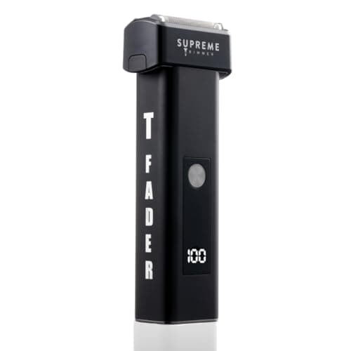 Supreme Trimmer T-Fader Foil Shaver | 120 Min Run Time USB-C Electric Razor | Waterproof IPX6 Shaver for Barber or Home Use | STF501